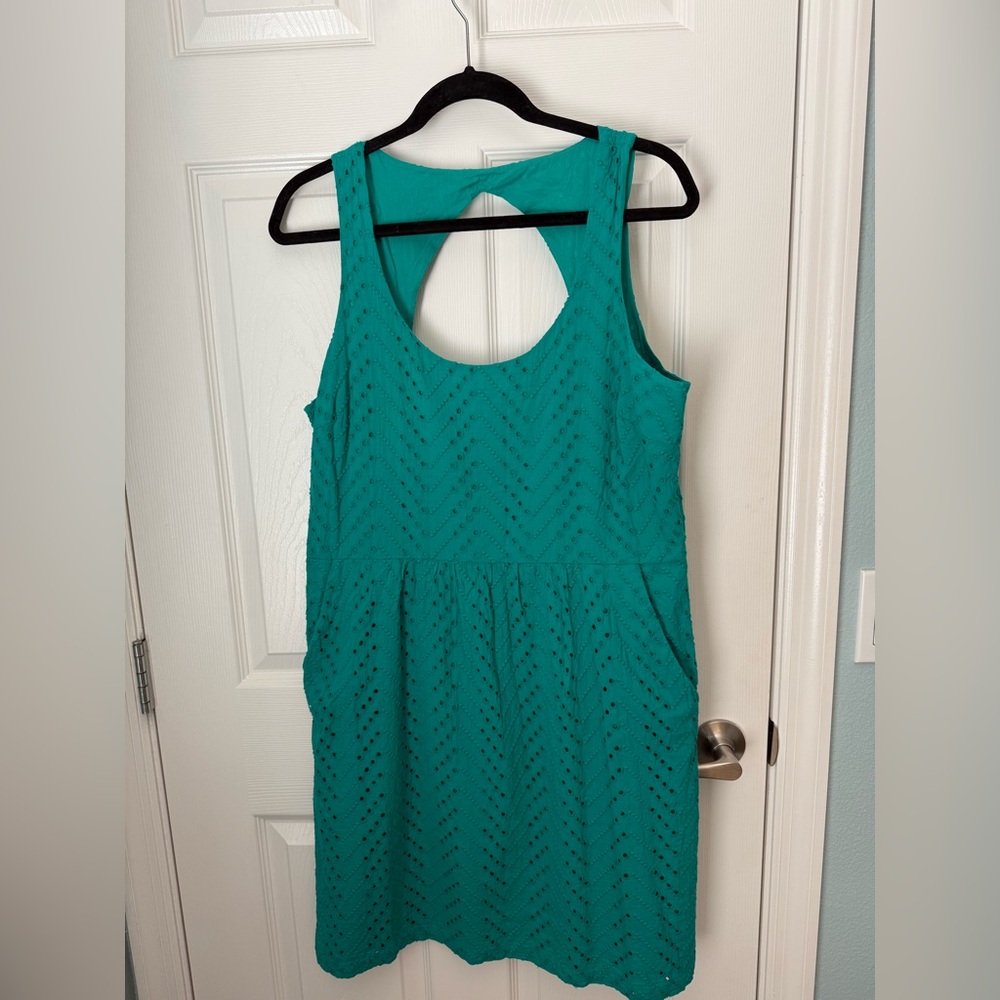 LOFT Eyelet Dress with Pockets